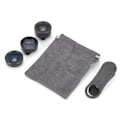 Miniatyrbild 1 av 11: 3-i-1 198° Fisheye + 120° Vidvinkel + 20X Makrolins Set för Mobiltelefon Tablet PC