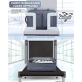 Miniatyrbild 3 av 8: Antistöld Vattentät Reseryggsäck för Laptop B5-grey blue-expandable Extra Lrande