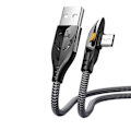 Pikkukuva 1 / 5: 90 Asteen Type C USB-kaapeli 1,8 metriä 【1 pakkaus 66W】Pelidesign Oikea Kulma USB C-kaapeli L-muotoinen USB Type C Kyynärpää Nopea Lataus ja Tiedonsiirto