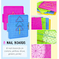 Miniatyrbilde 2 av 6: 8 Pakk Plast Matematiske Manipulasjonsmateriale Array Blokk Geo Board med 80 Latex Bånd for Barn (4 Farger)