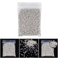 Miniatyrbilde 5 av 5: 1 pose neglekunstdekorasjon glitter metall miniperler manikyr negletilbehør (sølv)
