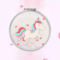 Miniatyrbillede 5 af 10: Retro Style Mini Makeup Spejl Kvinder Bærbare Runde Dobbeltsidet Foldbar Lommespejl