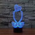 Miniatyrbillede 4 af 8: 3D Cartoon Svane Fjernbetjening 16 Farve Natlys Illusion Akryl LED Bordlampe Sengelampe Børneværelse Skrivebordsdekoration Fødselsdagsgaver Legetøj til Børn