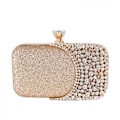 Miniatyrbillede 1 af 5: Dame Rhinestone Aften Tasker Funklende Krystal Pung Clutch Brud Bryllup Fest Prom Håndtaske