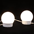 Miniatyrbillede 11 af 11: LED-pære spejl lys forfængelighed USB touch switch spejl lampe kit linse forlygte pærer kit 2 pærer