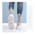 Pikkukuva 2 / 5: Silikoniset sadeviitta-kengänsuojukset, vedenpitävät, liukumattomat, uudelleenkäytettävät, unisex, valkoiset (XXL, 40/41, 1 pari)