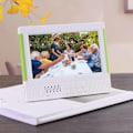 Miniatyrbild 11 av 11: 7 tums digital fotoram elektronisk fotoram med videospelare klockkalender fjärrkontrollfunktion 100‑240V EU-kontakt