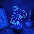 Miniatyrbillede 4 af 5: 3D LED Lampe 3D Illusion Lampe Anime Sailor Moon 3D Lampe Sailor Moon LED Natlampe til Børn Pige Soveværelse Dekoration Manga Jul Fødselsdag