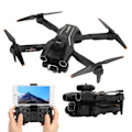 Miniatyrbild 11 av 11: Fällbar drönare RC Quadcopter med 4K dubbelkamera WiFi-överföring 4-vägs hinderundvikande optisk flödesposition för över 14 år