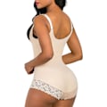 Miniatyrbillede 2 af 5: Shapewear til kvinder, mavekontrol, body shaper, lynlås, åben overdel, bodysuit --- Complexion（Størrelse 4XL）