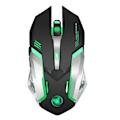 Miniatyrbillede 2 af 5: 2,4G computermus med 4-niveau justerbar DPI, trådløs gamingmus med syv farver af åndedrætslys, ergonomisk design