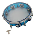 Miniatyrbillede 10 af 11: Håndtromme Klap Tromme Percussion Tamburin Metal Børn Musikalsk Lærende Instrument Legetøj 8in Blå
