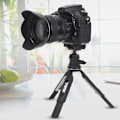 Miniatyrbild 6 av 9: Svart bärbar mini 5-växlad justerbar skrivbordsstöd fäste stativ för smartphone rörelsekamera DSLR