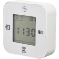 Miniatyrbillede 1 af 5: Ur/Termometer/Alarm/Timer, 4 funktioner Skrivebordsuhr (hvid)