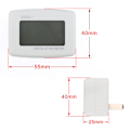 Miniatyrbild 5 av 5: AC-mätare rund kontakt DM55-1 110V-220V digital AC LCD digital display voltmeter