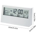 Miniatyrbilde 2 av 7: Innendørs digital klokke termometer vekkerklokke LCD ukedag enkel å lese kalenderpåminnelser værvarsling for hjemmet