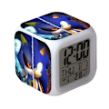 Miniatyrbild 1 av 2: Sonic the Hedgehog Färgglad Väckarklocka LED Kvadratisk Klocka Digital Väckarklocka med Tid, Temperatur, Alarm, Datum