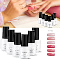 Miniatyrbillede 6 af 9: 6 stk. 7 ml neglelak glitter skinne soak off langtidsholdbar UV LED gel polish manicure (RCTC6-03)