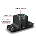 Miniatyrbilde 7 av 7: 6-i-1 Ladestasjon for Nintendo Switch-konsoll Joy-con-kontroller Spillkontroll Lade-dokkestasjon DC5V/2A Ladestasjon NS Switch