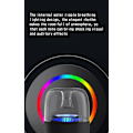Miniatyrbillede 6 af 7: F7 bluetooth-højttaler transparent farverigt lys  Blå