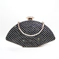 Miniatyrbillede 1 af 6: Kvinde Aften Taske Glitzrende Rhinestone Pung Kæde Clutch Pung Taske Fest Prom Bryllup Pung
