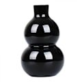 Miniatyrbillede 1 af 3: Håndskåret Obsidian Calabash Lang levetid, Rigdom, Succes Sort