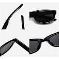 Miniatyrbillede 2 af 5: Solbriller, Luksus Damebriller, Tide Drive, UV-solbriller, Moderne Solskærme Bright Black and Gray