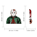 Pikkukuva 2 / 5: (1 paketti) Halloween-pyyhin Tarra Irrotettava auton takalasin pyyhin Tarra Auton tarra koristelu (Jason pyyhin)
