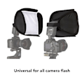 Miniatyrbild 6 av 11: Universell hopfällbar lätt snabbkoppling blixtljusspridare softbox för DSLR 23*23cm