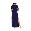 Miniatyrbillede 2 af 3: Kvinde Broderi Kortærmet Bikini Badetøj Cover Up Side Split Strand Kaftan Kjole