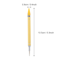 Miniatyrbillede 11 af 11: Dobbeltsidet negleprikningstegningsmalingspen slikfarve neglevoksstenplukker manicure gul