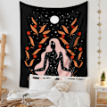 Pikkukuva 2 / 7: Wekity Boho-tyylinen seinävaate, esteettinen taide, kodin taustakangas, sisustuslahja, seinävaate olohuoneeseen ja makuuhuoneeseen (520-4, 59 x 79 tuumaa)