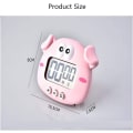 Miniatyrbild 2 av 6: Kök Timer, Elektronisk Kök Timer Med Lcd-Display, Idealisk Kök Alarmklocka För Matlagning, Bakning.（Gris）