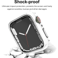 Miniatyrbild 4 av 5: För Apple Watch Series 7 41 mm, pläterat styvt PC- case Tunt case runtom för Apple Watch Series 7 （silver）
