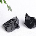 Miniatyrbillede 3 af 4: Hypnotiske ædelstene Materialer: Bulk rå sorte obsidian sten rå naturlige krystaller til cabbing, skæring, lapidary, tumbling, polering, wire wrapping