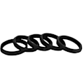 Miniatyrbillede 2 af 9: 5 stk. mikrofon anti-slip rulle ring sort blød silikone beskyttelse hale cover (sort)