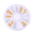 Pikkukuva 1 / 7: 48 kpl Kynsilakkakoristeita Seos Glitter Strassit Manikyyri DIY Tarvikkeet & Pyörä