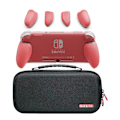 Miniatyrbild 1 av 5: GripCase Lite Bundle: Ett bekvämt skyddande fodral med utbytbara grepp [för att passa alla handstorlekar] för Nintendo Switch Lite