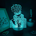 Miniatyrbillede 1 af 7: WJ 3D Illusion LED Natlampe Jujutsu Kaisen Anime Figur Gojo Satoru Farverig Soveværelse Borddekoration Manga Fødselsdagsgave PXJD