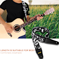 Miniatyrbild 4 av 9: Bomulls vävd justerbar gitarr axelrem för folk gitarr elgitarrer (C)