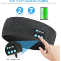 Pikkukuva 6 / 6: Unimaku Bluetooth-kuulokkeet nukkumiseen, ultrapehmeä hihna sivuilla nukkuville, urheiluun, juoksuun ja lenkkeilyyn (musta)