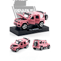 Pikkukuva 2 / 2: Vaaleanpunainen Brabus [Kuusi Ovea + Ääni Ja Valo + Näyttöjalusta] 1:32 Seosauto Malli Simuloitu Ääni Ja Valo Ovi Maastoauto Malli Ch