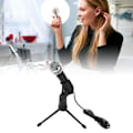 Miniatyrbild 11 av 11: Kondensatormikrofon Kit med stativstativ USB-kontakt Inspelning Liten mikrofon med kabelutrustning