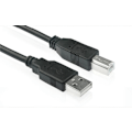 Miniatyrbillede 3 af 5: 3 meter sort USB standard 2.0 firkantet port udskrivning kabel kabel printer datakabel alle kobberbånd magnetisk ring afskærmning, 5-pak
