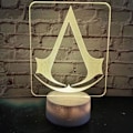 Miniatyrbillede 2 af 5: 3D LED Natlampe Spil Assassins Creed Logo Natlys Gave til Børn Soveværelse Dekoration Farveskiftende Børne Studieværelse 3D Lampe D