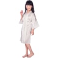 Miniatyrbild 2 av 4: Barnens siden kimono i ren siden, bröllopsklänning, morgonrock, kimono, nattkläder ------ Vit (storlek 6)