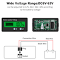 Miniatyrbillede 5 af 5: 12V 24V 36V 48V Blybatteri & Lithium Batteritest LCD Display Batterikapacitetsindikator Batterimonitor