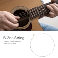 Miniatyrbillede 5 af 10: B-2nd 0,015'' Fosforbronze-omviklet stålkerne akustisk guitar enkeltstreng