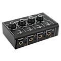 Miniatyrbillede 5 af 11: Hovedetelefonforstærker Splitter 4 Kanals Stereo Output RCA Input Mini Switcher 220VAC