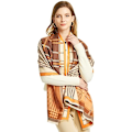 Miniatyrbild 1 av 6: Sjal för Kvinnor Pashmina Sjal Wrap för Kvälls Klänning Vinter Tjock Varm Stickad Sjal Filt Öppen Fram Poncho Cape, Orange